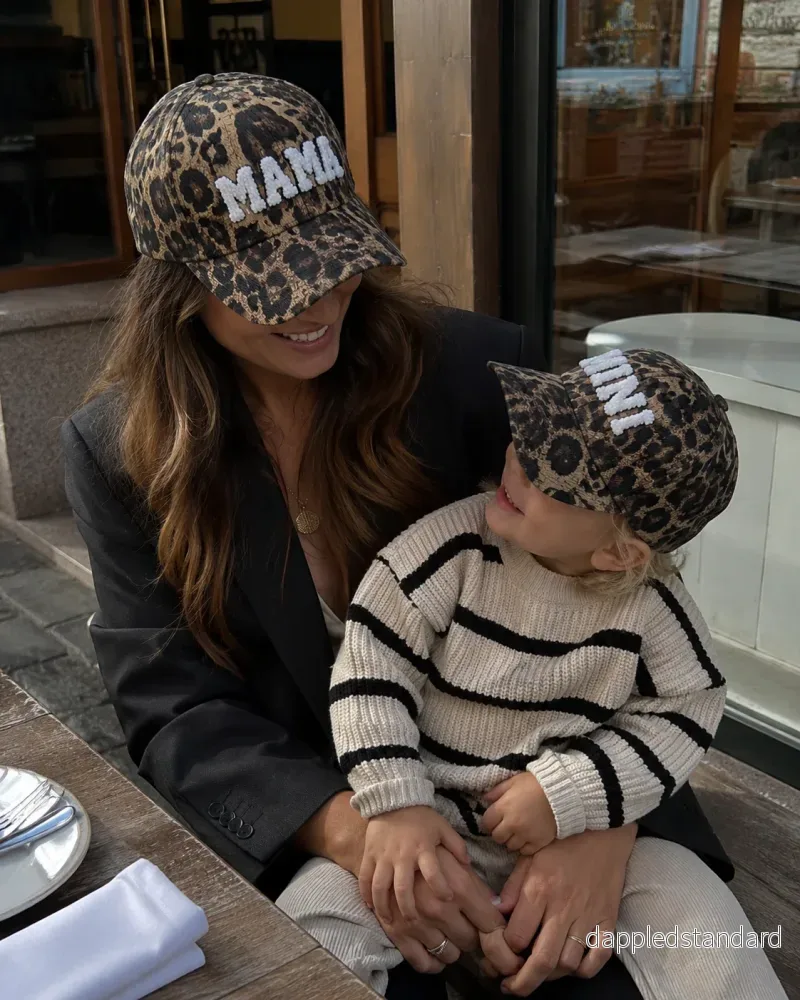 Mama & Mini keps med leopardmönster - Bild 2
